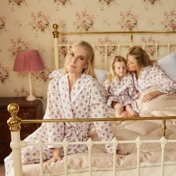 Pink Bouquet Dressing Gown|Mrs. Alice Discount