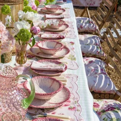 Pink Capri Lettuce Dinner Plate|Mrs. Alice Hot