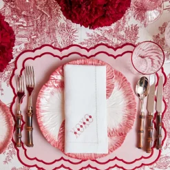 Pink Capri Lettuce Dinner Plate|Mrs. Alice Hot