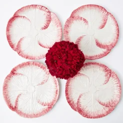 Pink Capri Lettuce Dinner Plate (Set Of 4)|Mrs. Alice Hot