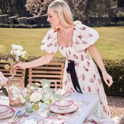 Pink Capri Lettuce Dinner Plate (Set Of 4)|Mrs. Alice Hot