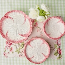 Pink Capri Lettuce Dinner Plate (Set Of 4)|Mrs. Alice Hot