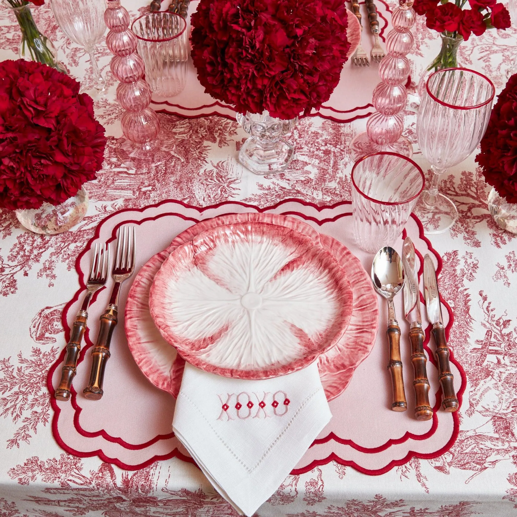 Pink Capri Lettuce Dinner Plate (Set Of 4)|Mrs. Alice Hot