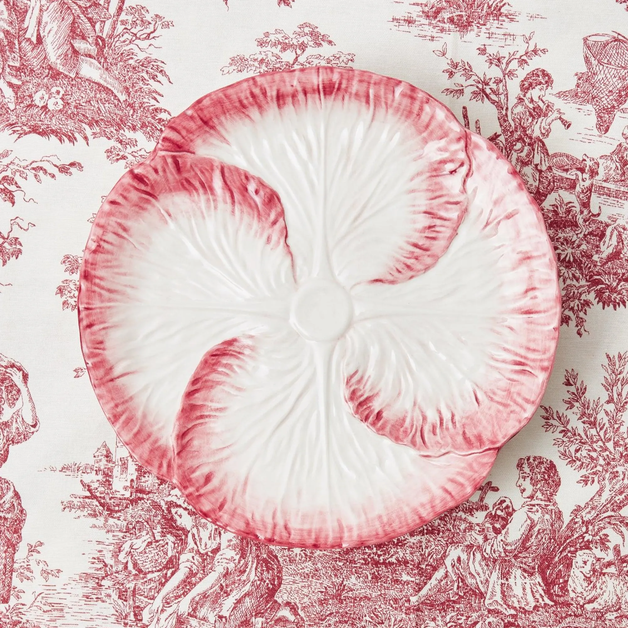 Pink Capri Lettuce Dinner Plate (Set Of 4)|Mrs. Alice