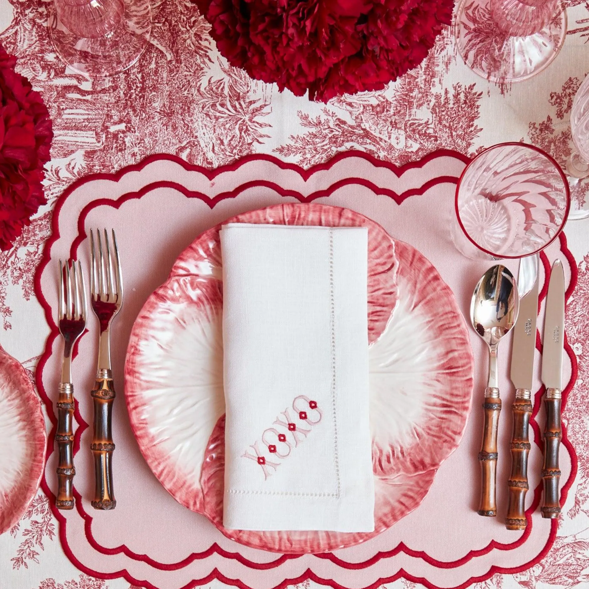 Pink Capri Lettuce Dinner Plate (Set Of 4)|Mrs. Alice