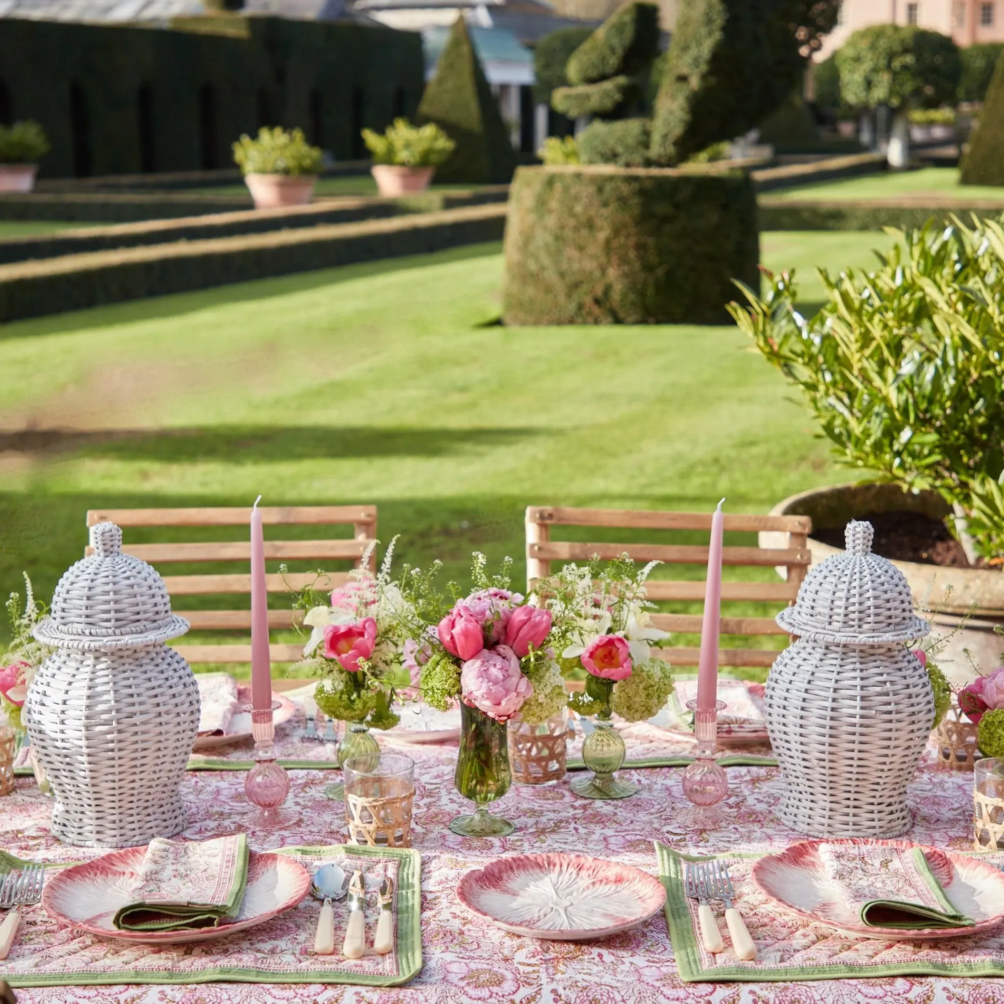 Pink Capri Lettuce Starter Plate (Set Of 4)|Mrs. Alice New