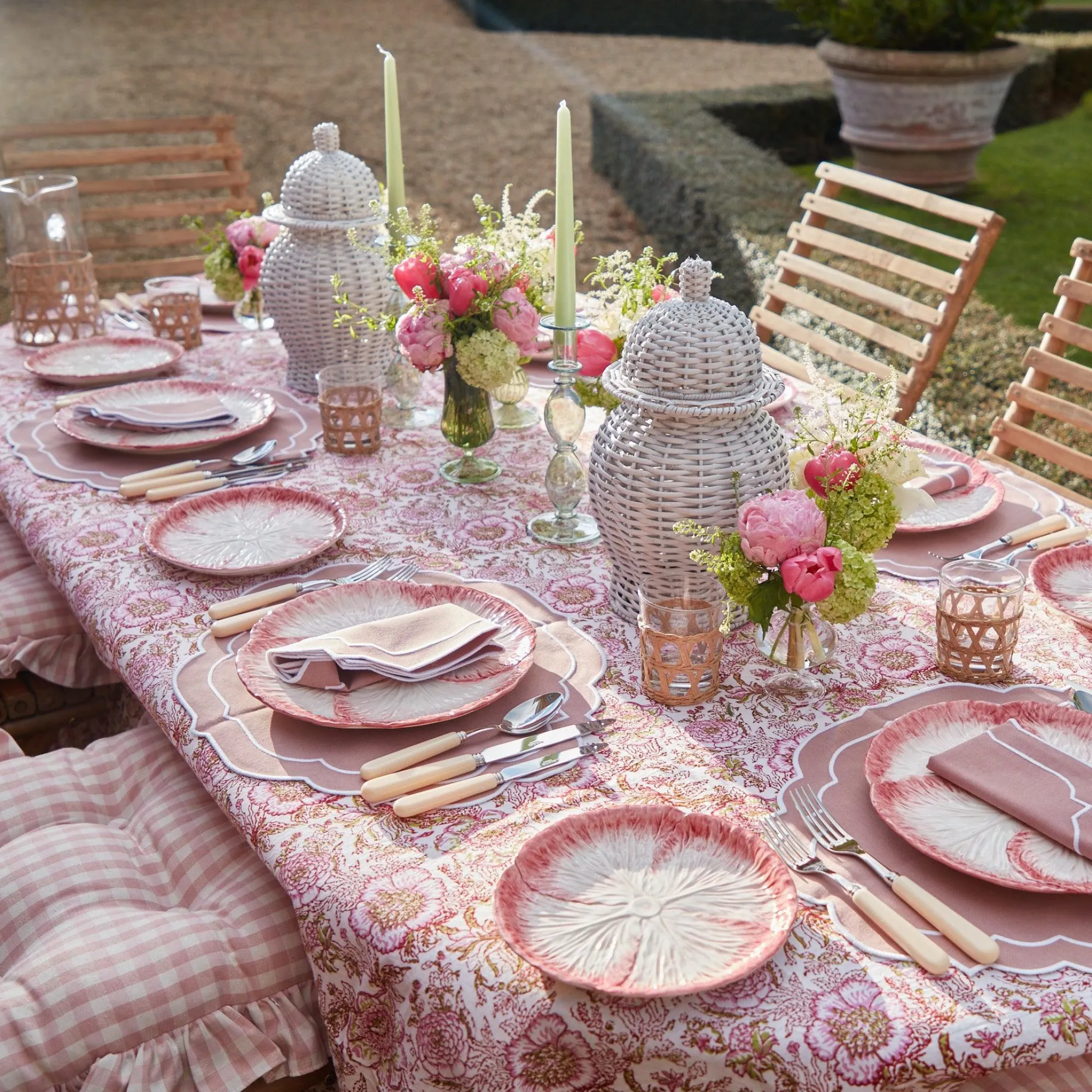 Pink Capri Lettuce Starter Plate (Set Of 4)|Mrs. Alice New