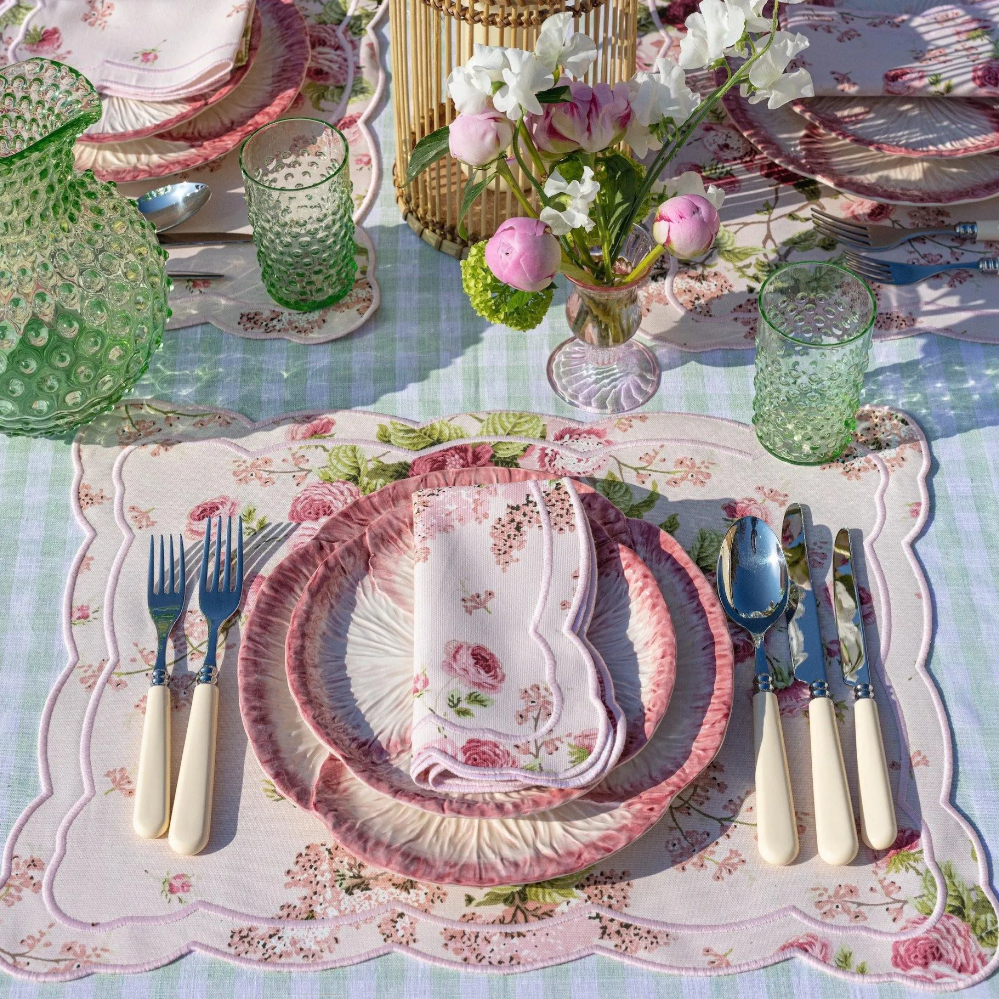 Pink Capri Lettuce Starter Plate (Set Of 4)|Mrs. Alice New