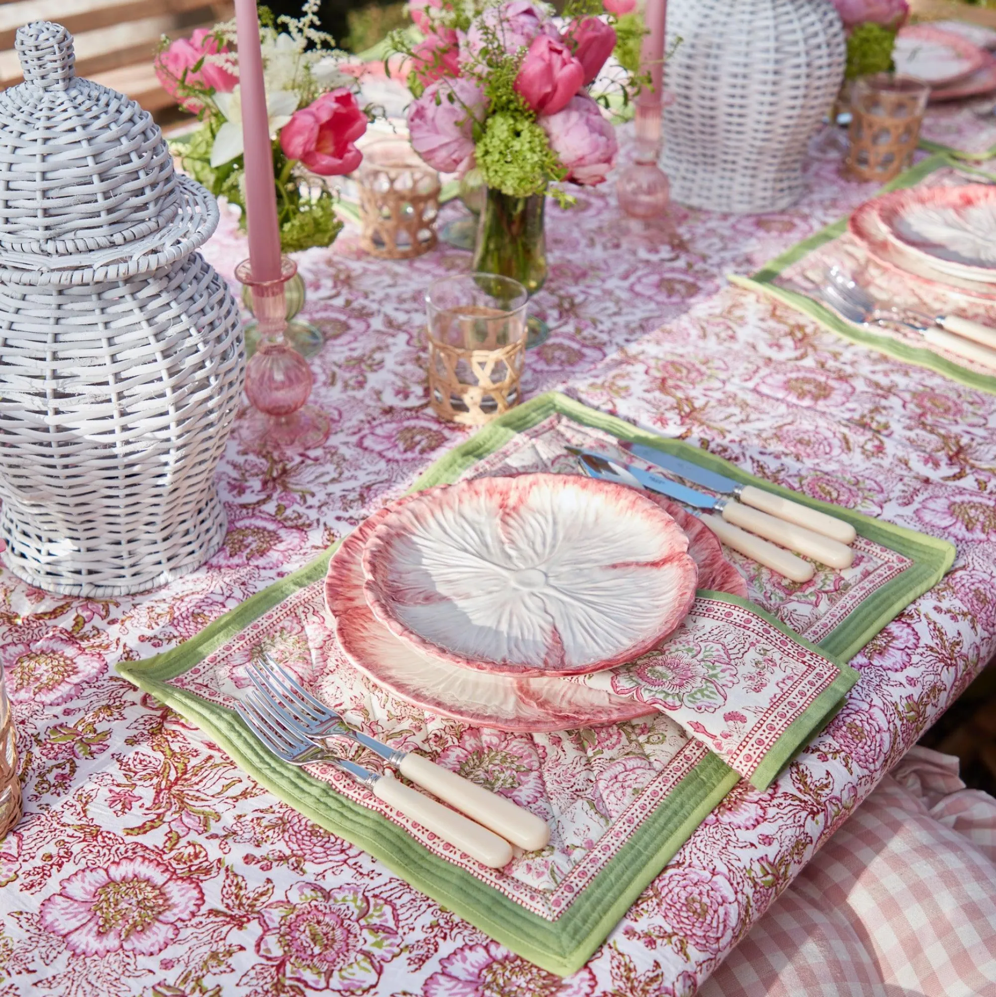 Pink Capri Lettuce Starter Plate|Mrs. Alice Best