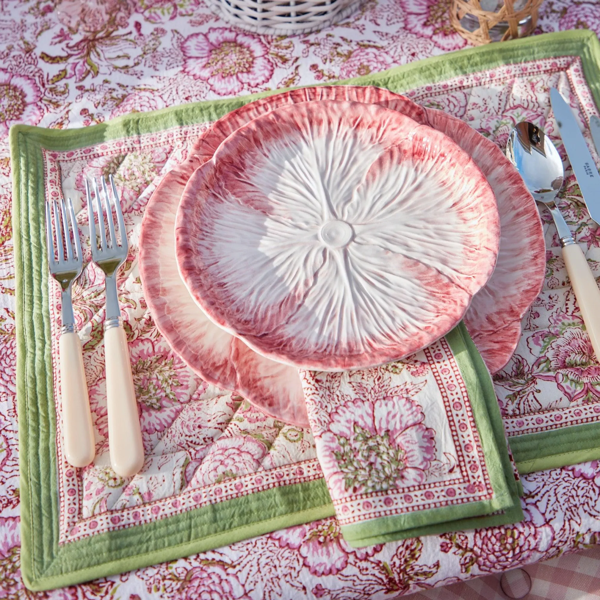 Pink Capri Lettuce Starter Plate|Mrs. Alice Best