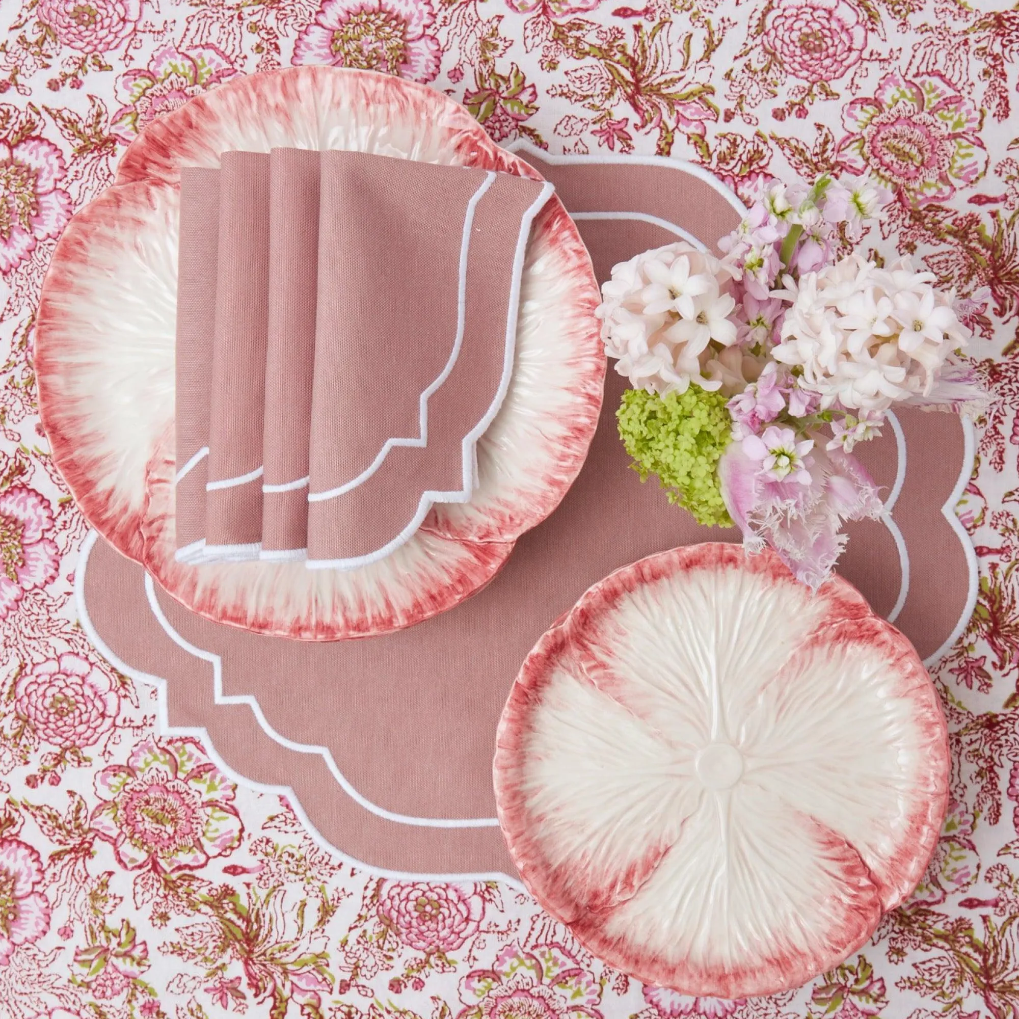 Pink Capri Lettuce Starter Plate|Mrs. Alice Best