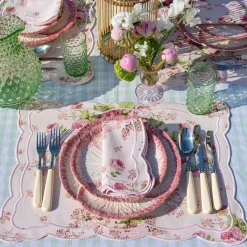 Pink Capri Lettuce Starter Plate (Set Of 4)|Mrs. Alice Discount