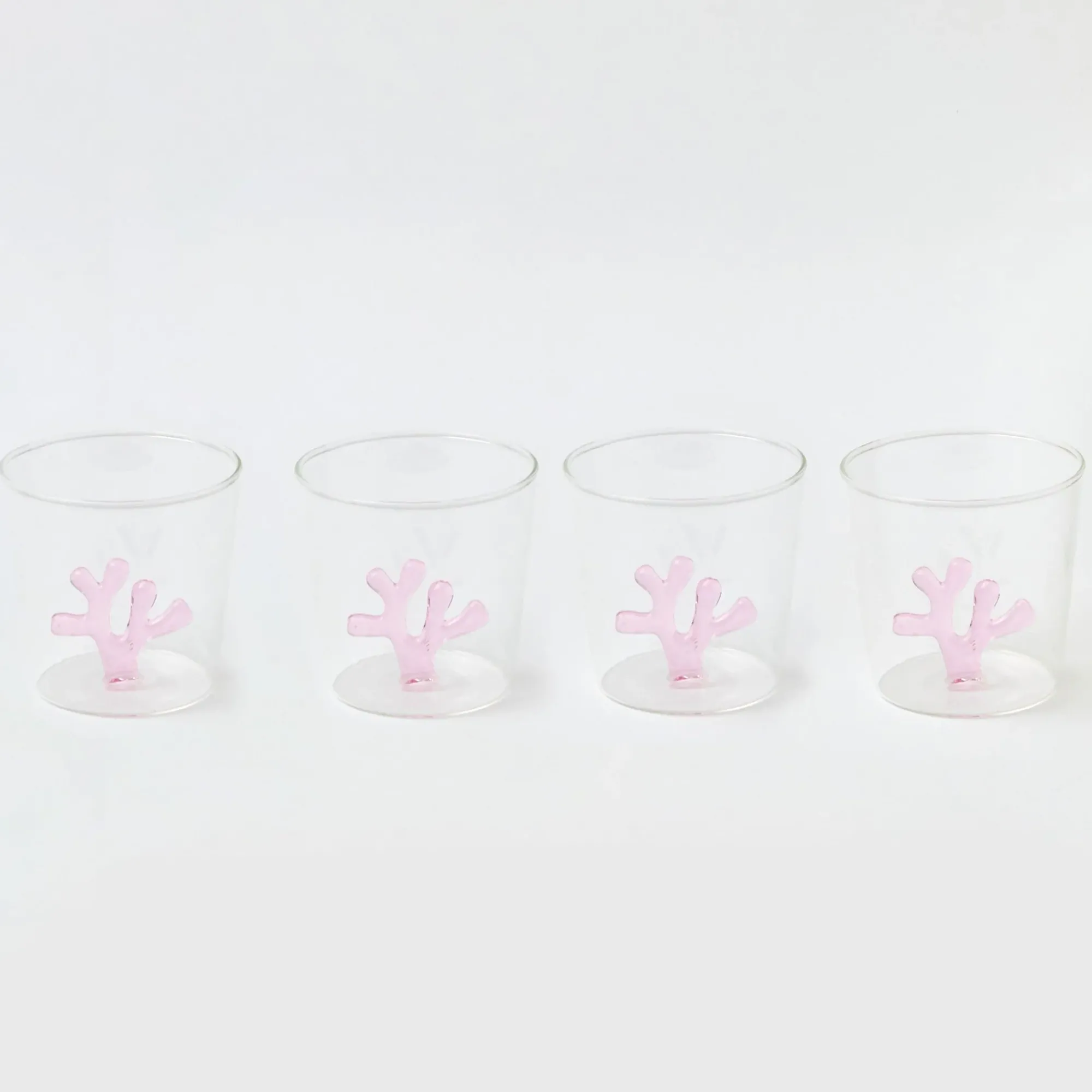 Pink Coral Glasses (Set Of 4)|Mrs. Alice Online