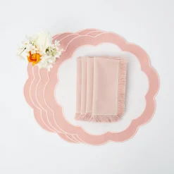Pink Fringe Napkins (Set Of 4)|Mrs. Alice Online