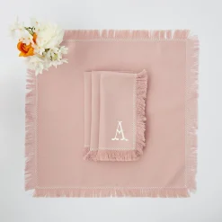 Pink Fringe Napkins (Set Of 4)|Mrs. Alice Online