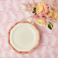 Pink Geometric Bamboo Dinner Plate (Set Of 4)|Mrs. Alice Online