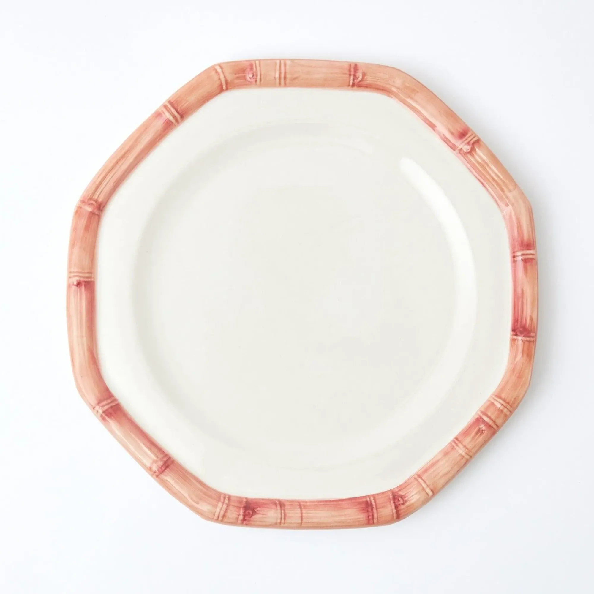 Pink Geometric Bamboo Dinner Plate|Mrs. Alice Sale