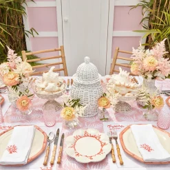 Pink Geometric Bamboo Dinner Plate|Mrs. Alice Sale