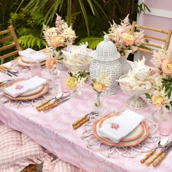 Pink Geometric Bamboo Dinner Plate|Mrs. Alice Sale