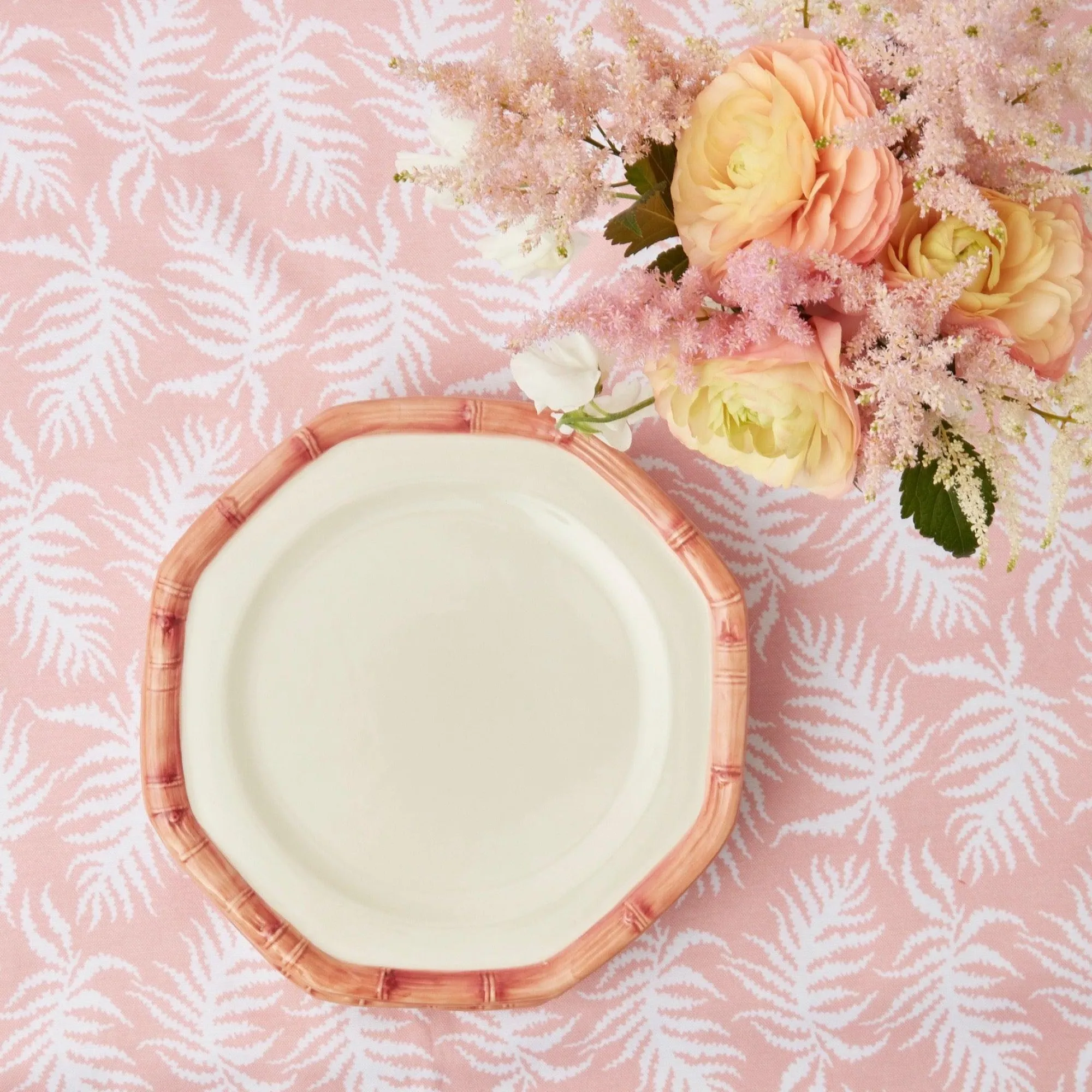 Pink Geometric Bamboo Dinner Plate (Set Of 4)|Mrs. Alice