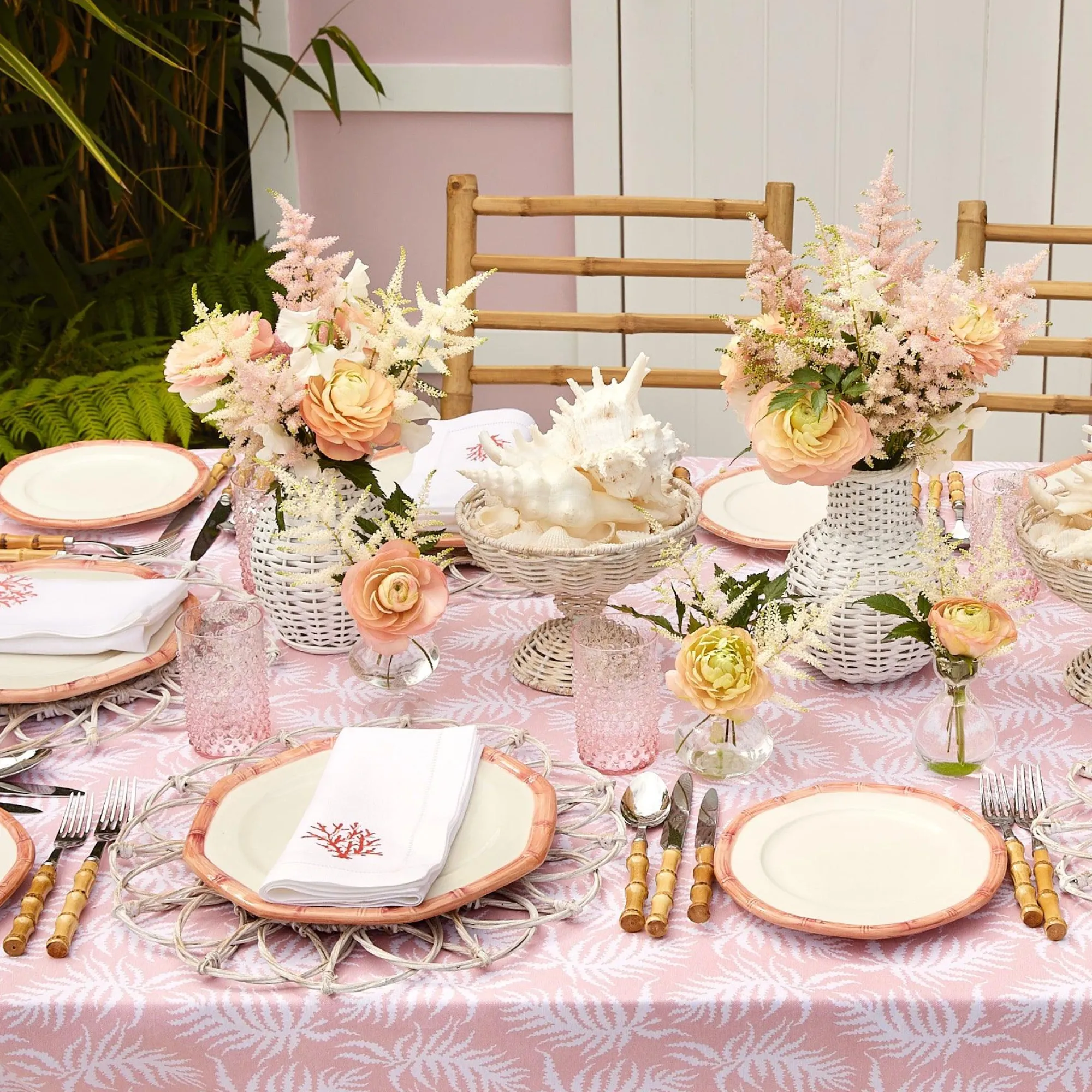 Pink Geometric Bamboo Starter Plate|Mrs. Alice Discount