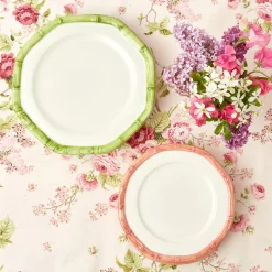 Pink Geometric Bamboo Starter Plate|Mrs. Alice Discount