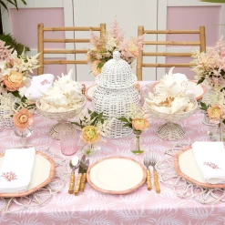 Pink Geometric Bamboo Starter Plate|Mrs. Alice Discount