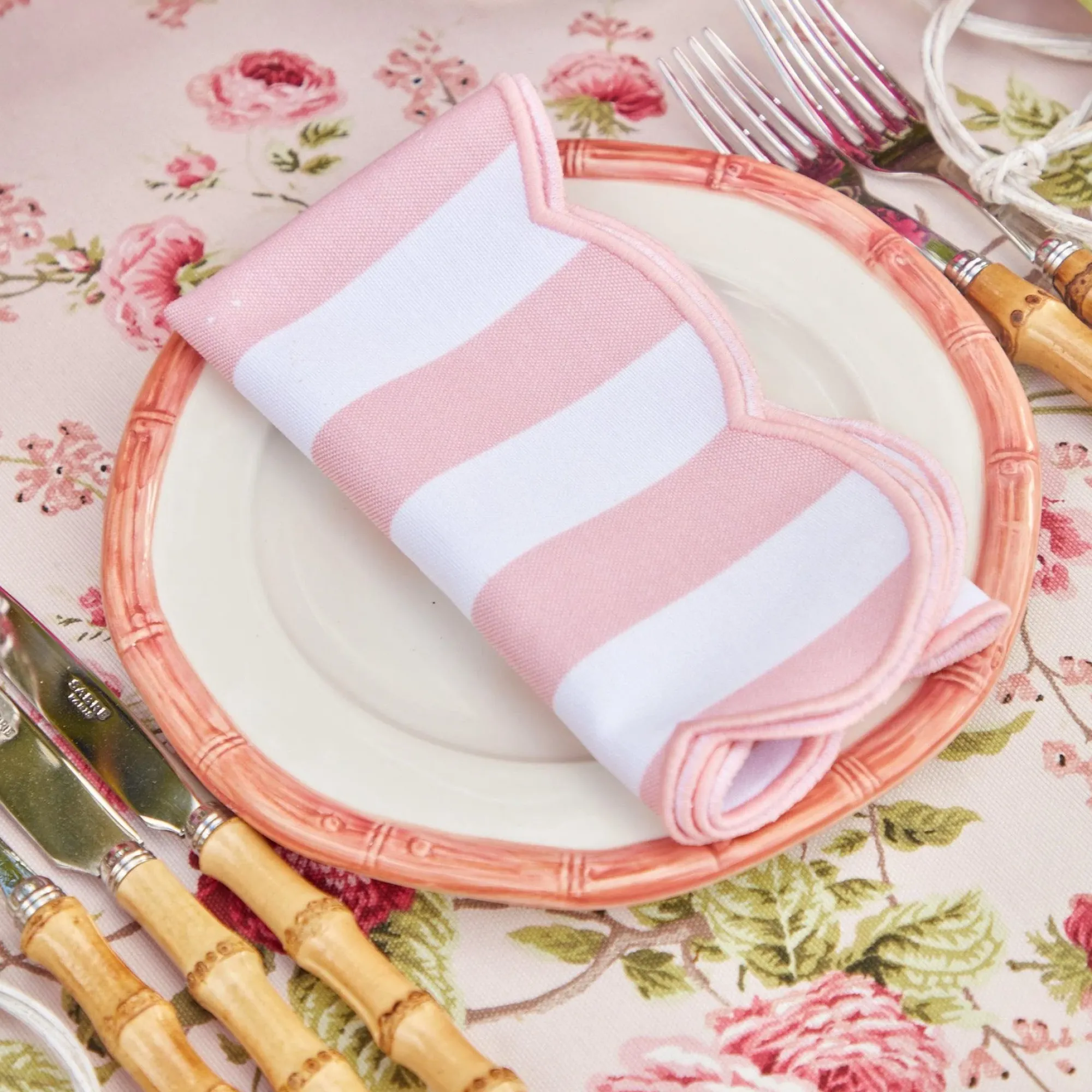 Pink Geometric Bamboo Starter Plate|Mrs. Alice Discount