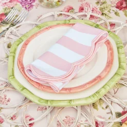 Pink Geometric Bamboo Starter Plate (Set Of 4)|Mrs. Alice Hot