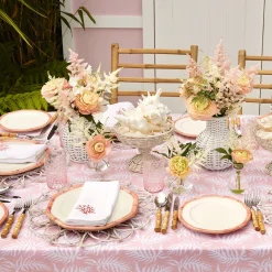 Pink Geometric Bamboo Starter Plate|Mrs. Alice Discount