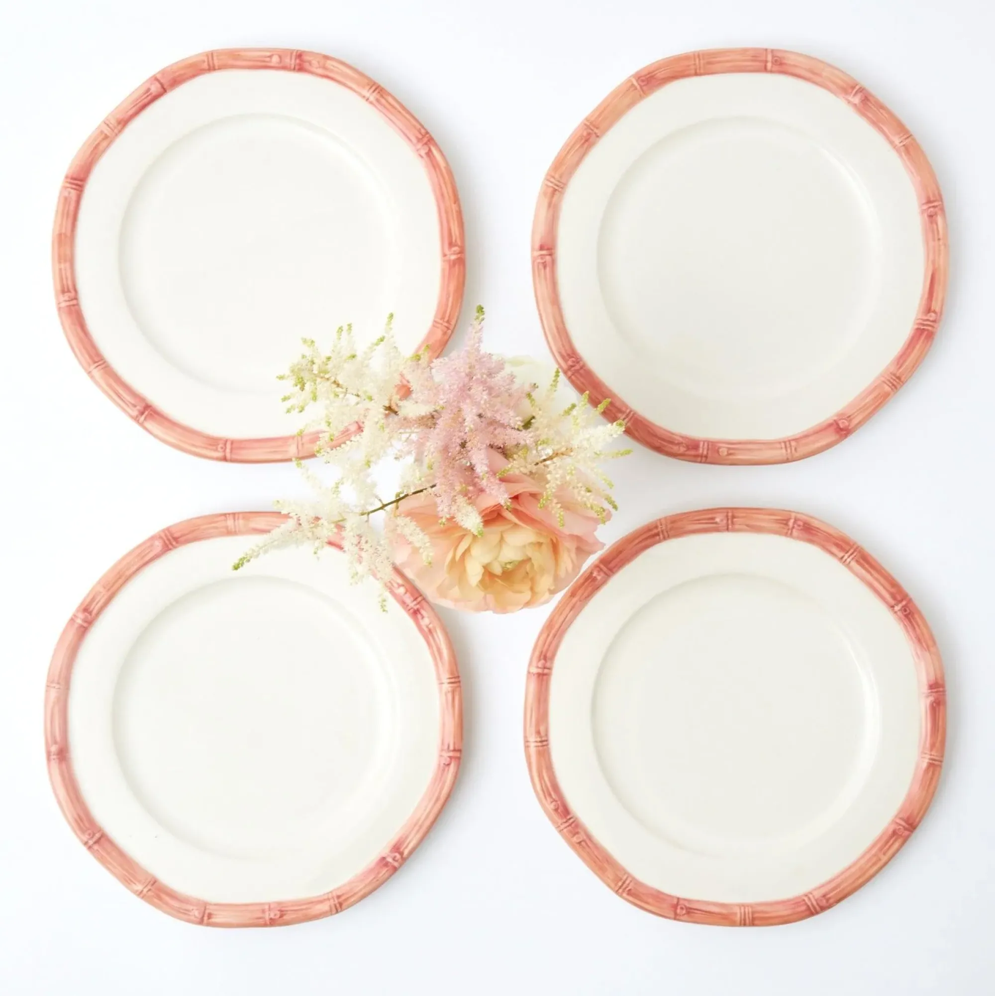 Pink Geometric Bamboo Starter Plate (Set Of 4)|Mrs. Alice Best