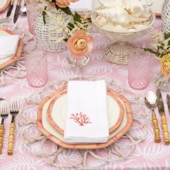 Pink Geometric Bamboo Starter Plate (Set Of 4)|Mrs. Alice Best