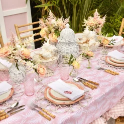 Pink Geometric Bamboo Starter Plate (Set Of 4)|Mrs. Alice Best