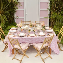 Pink Geometric Bamboo Starter Plate (Set Of 4)|Mrs. Alice Best