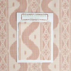 Pink Ikat Stripe Fabric|Mrs. Alice