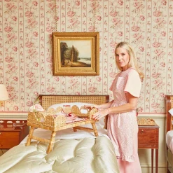 Pink Leopard Frilled Apron|Mrs. Alice Online