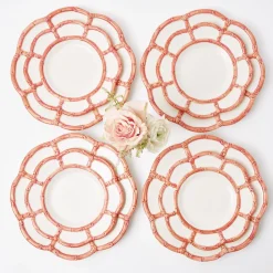 Pink Petal Bamboo Dinner Plates (Set Of 4)|Mrs. Alice Outlet