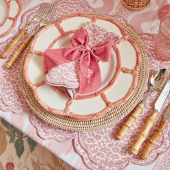Pink Petal Bamboo Dinner Plates (Set Of 4)|Mrs. Alice Sale