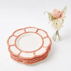 Pink Petal Bamboo Dinner Plates (Set Of 4)|Mrs. Alice Online