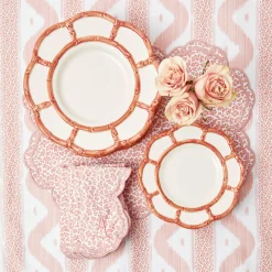 Pink Petal Bamboo Dinner Plates (Set Of 4)|Mrs. Alice Online