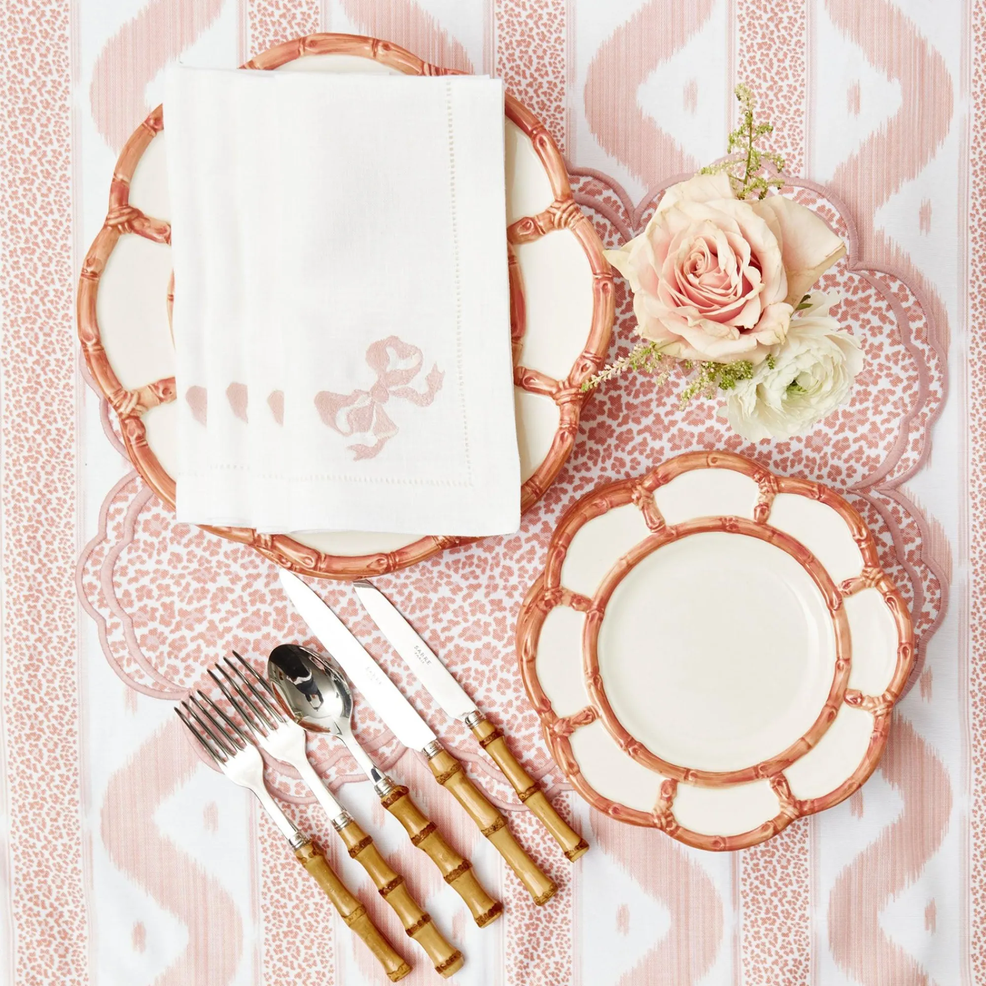 Pink Petal Bamboo Starter Plates (Set Of 4)|Mrs. Alice Sale