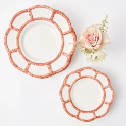 Pink Petal Bamboo Starter Plates (Set Of 4)|Mrs. Alice Sale