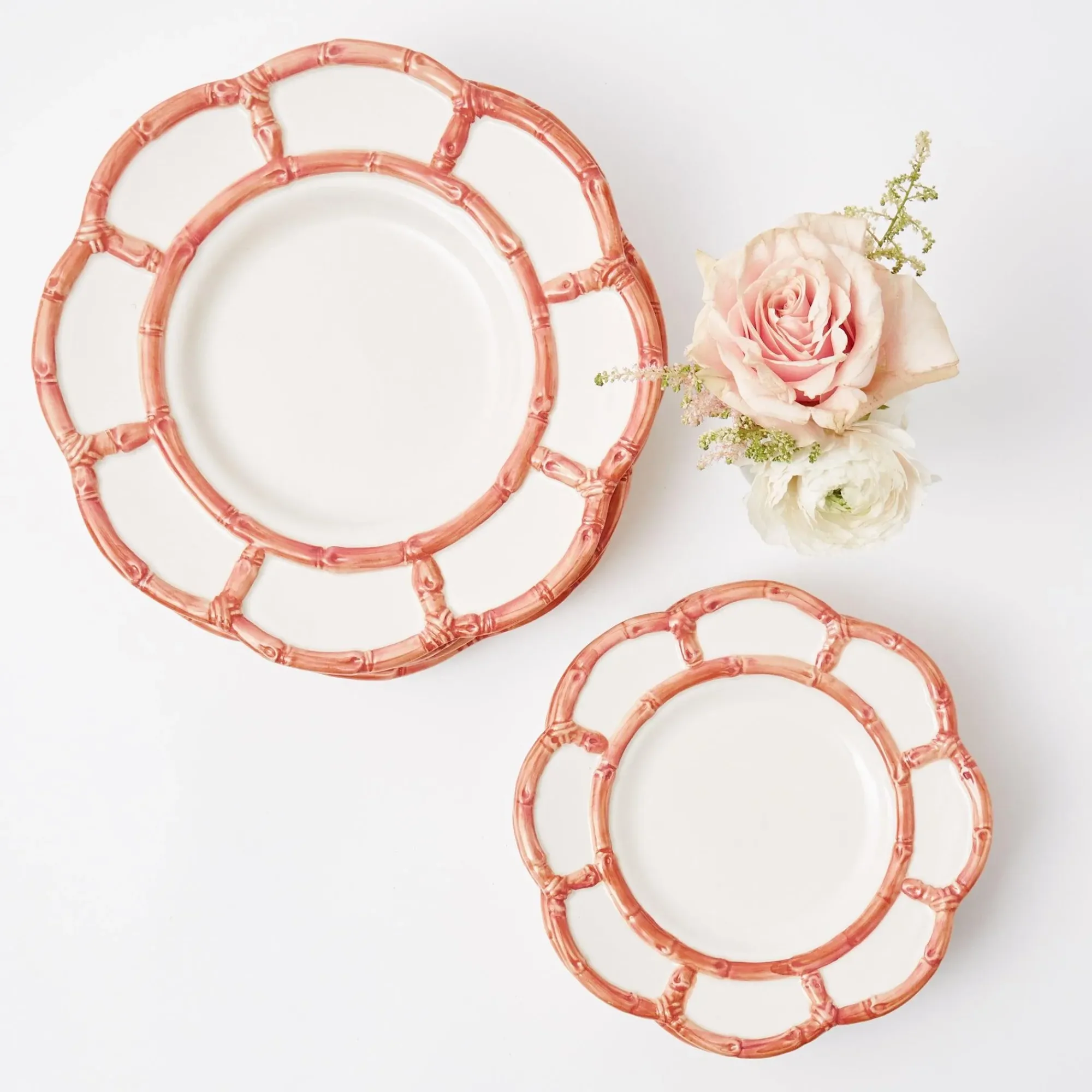 Pink Petal Bamboo Starter Plates (Set Of 4)|Mrs. Alice Sale