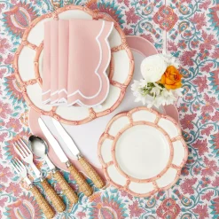 Pink Petal Bamboo Starter Plates (Set Of 4)|Mrs. Alice Sale