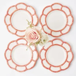 Pink Petal Bamboo Starter Plates (Set Of 4)|Mrs. Alice Sale