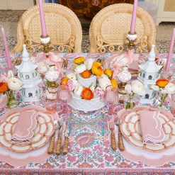 Pink Petal Bamboo Starter Plates (Set Of 4)|Mrs. Alice Outlet