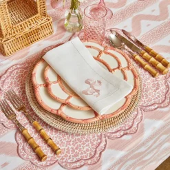 Pink Petal Bamboo Starter Plates (Set Of 4)|Mrs. Alice New