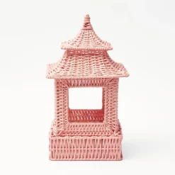 Pink Rattan Pagoda Lantern|Mrs. Alice Online