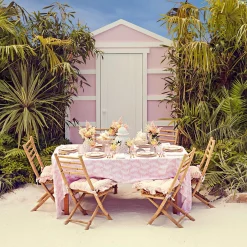 Pink Trailing Ferns Tablecloth|Mrs. Alice Clearance