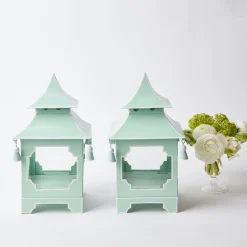 Pistachio Green Pagoda Lantern|Mrs. Alice Best